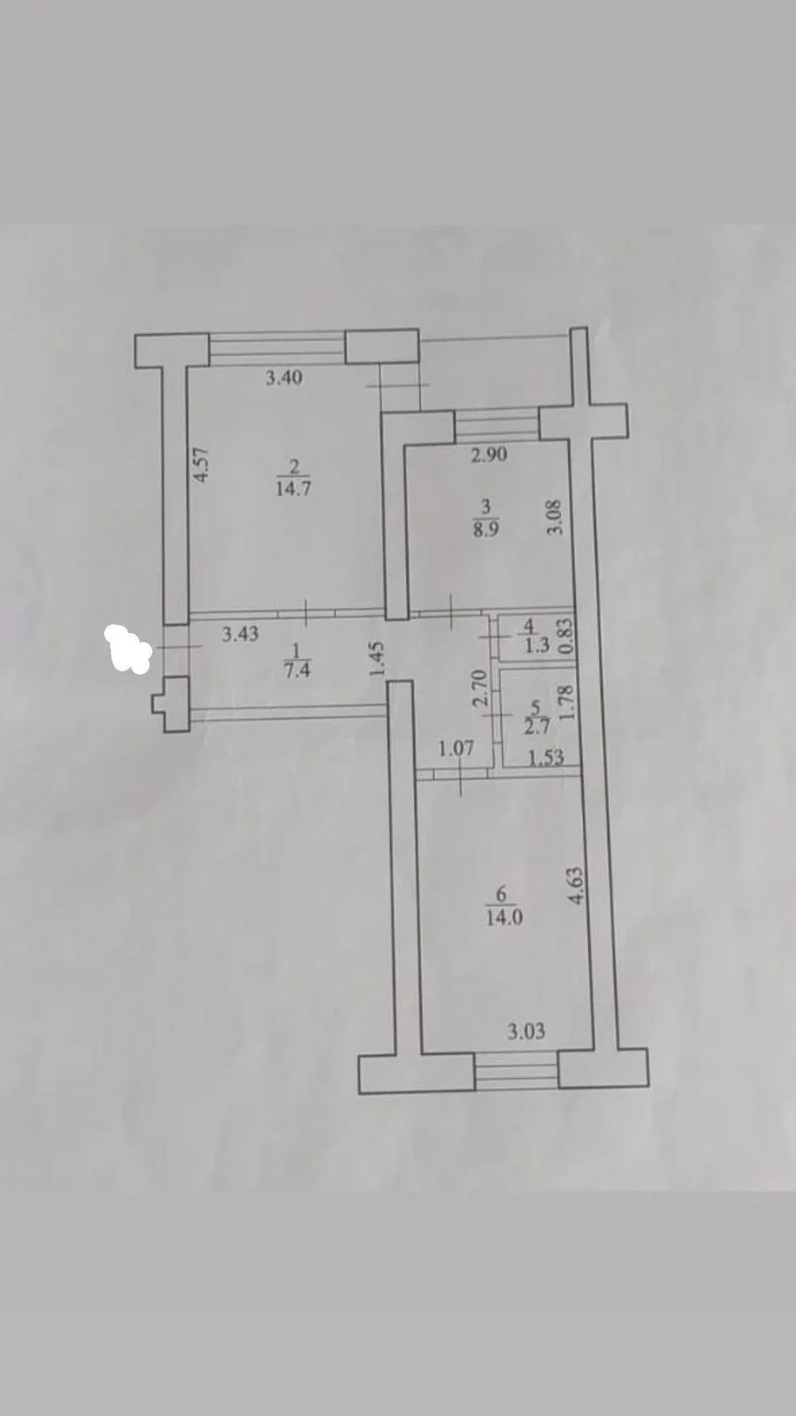 2-комнатная 50.6 м2 в ЖК undefined корпус null этаж 5