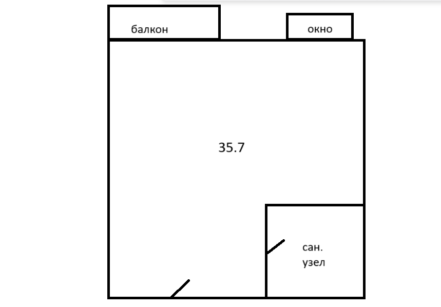 1-комнатная 36.3 м2 в ЖК undefined корпус null этаж 18