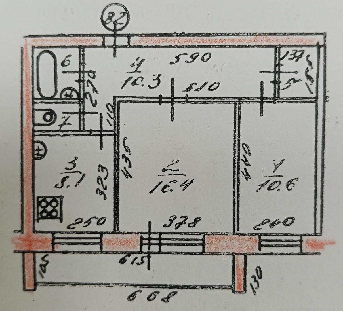 2-комнатная 54.6 м2 в ЖК undefined корпус null этаж 1