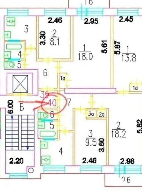3-комнатная 56.3 м2 в ЖК undefined корпус null этаж 3