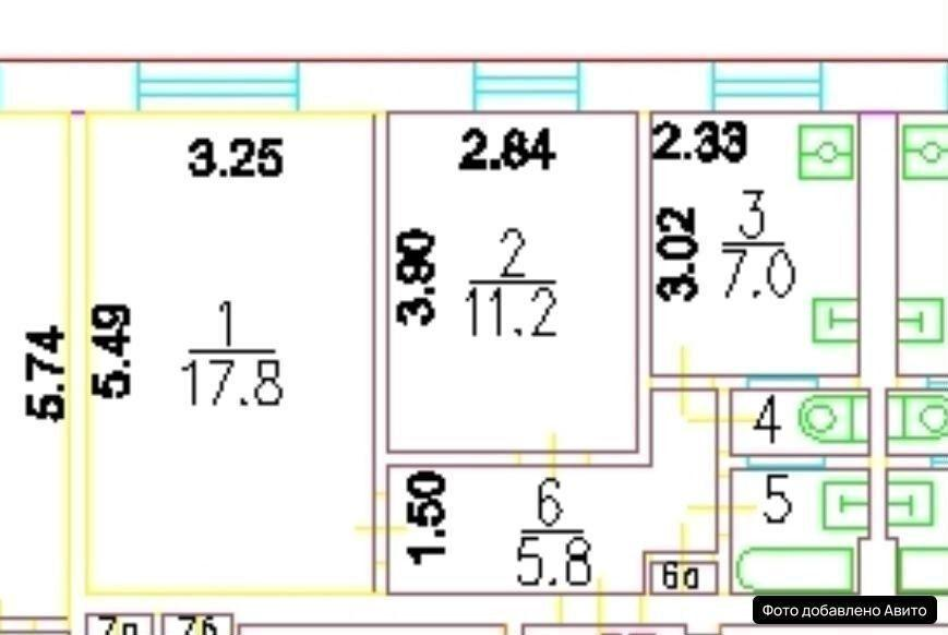 3-комнатная 64 м2 в ЖК undefined корпус null этаж 2