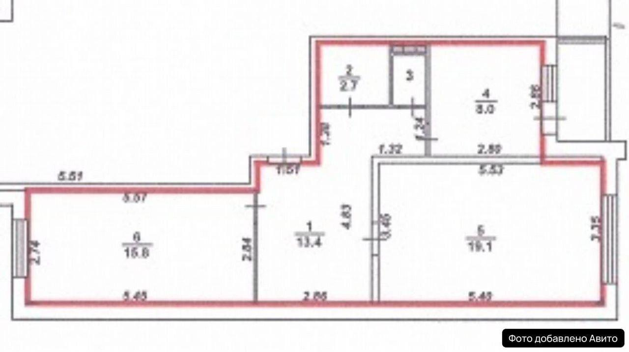 2-комнатная 60 м2 в ЖК undefined корпус null этаж 8