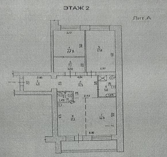 3-комнатная 93.1 м2 в ЖК undefined корпус null этаж 2