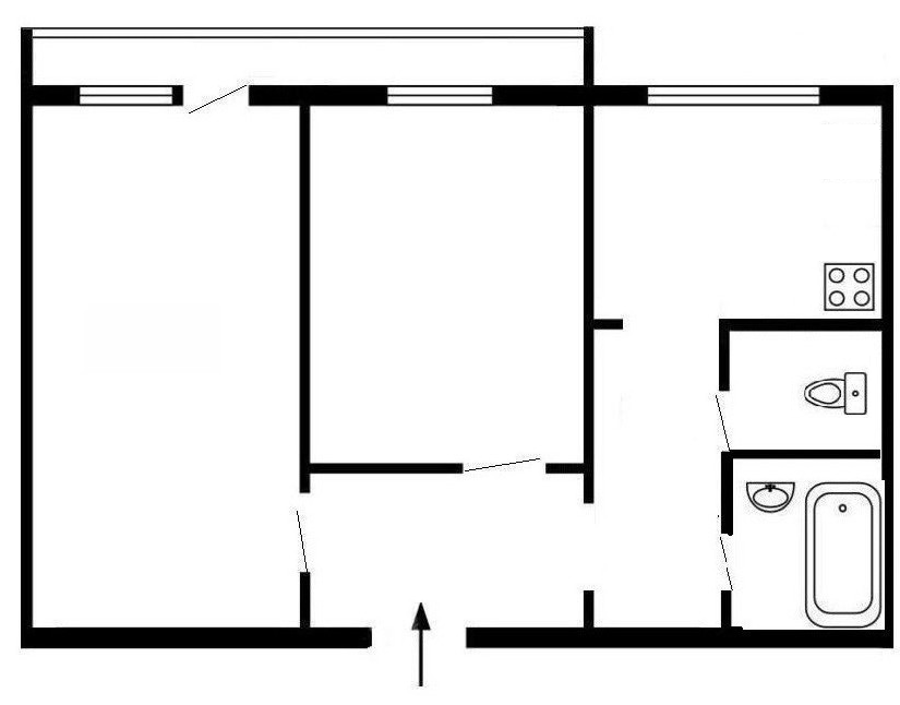 2-комнатная 53.4 м2 в ЖК undefined корпус null этаж 7