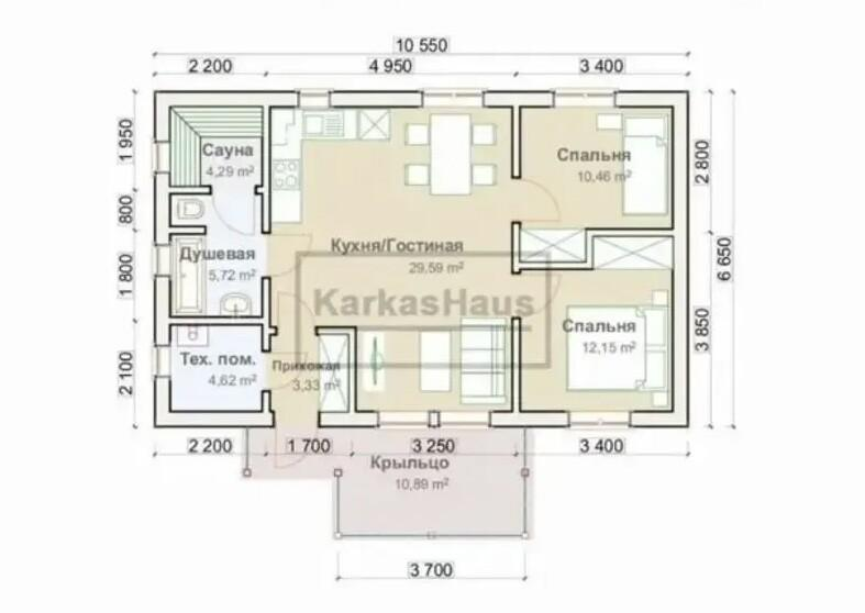 3-комнатная 71 м2 в ЖК undefined корпус null этаж null