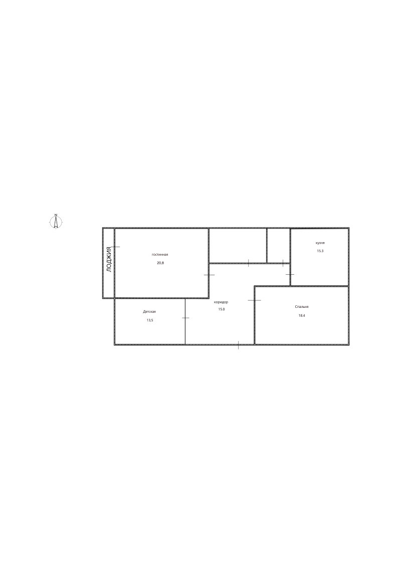 3-комнатная 89.5 м2 в ЖК undefined корпус null этаж 5