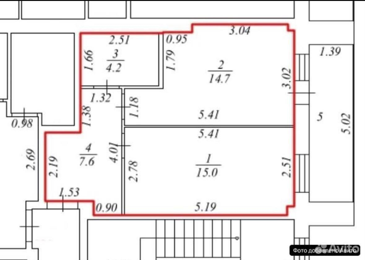1-комнатная 41.5 м2 в ЖК undefined корпус null этаж 6