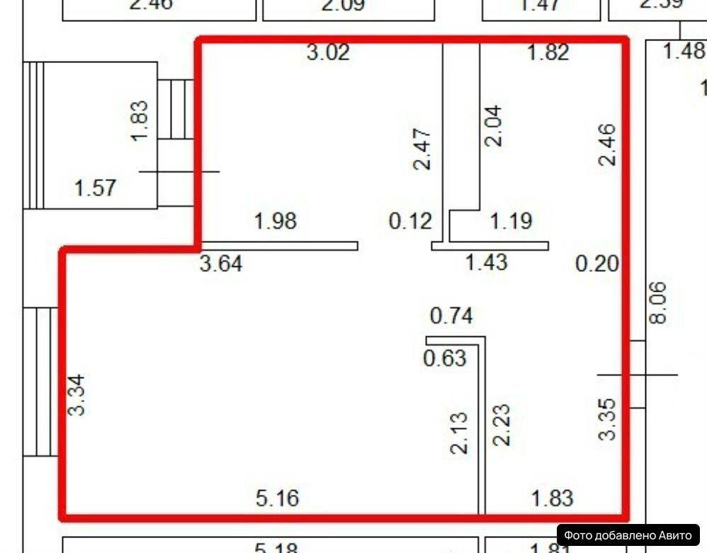1-комнатная 35.5 м2 в ЖК undefined корпус null этаж 14