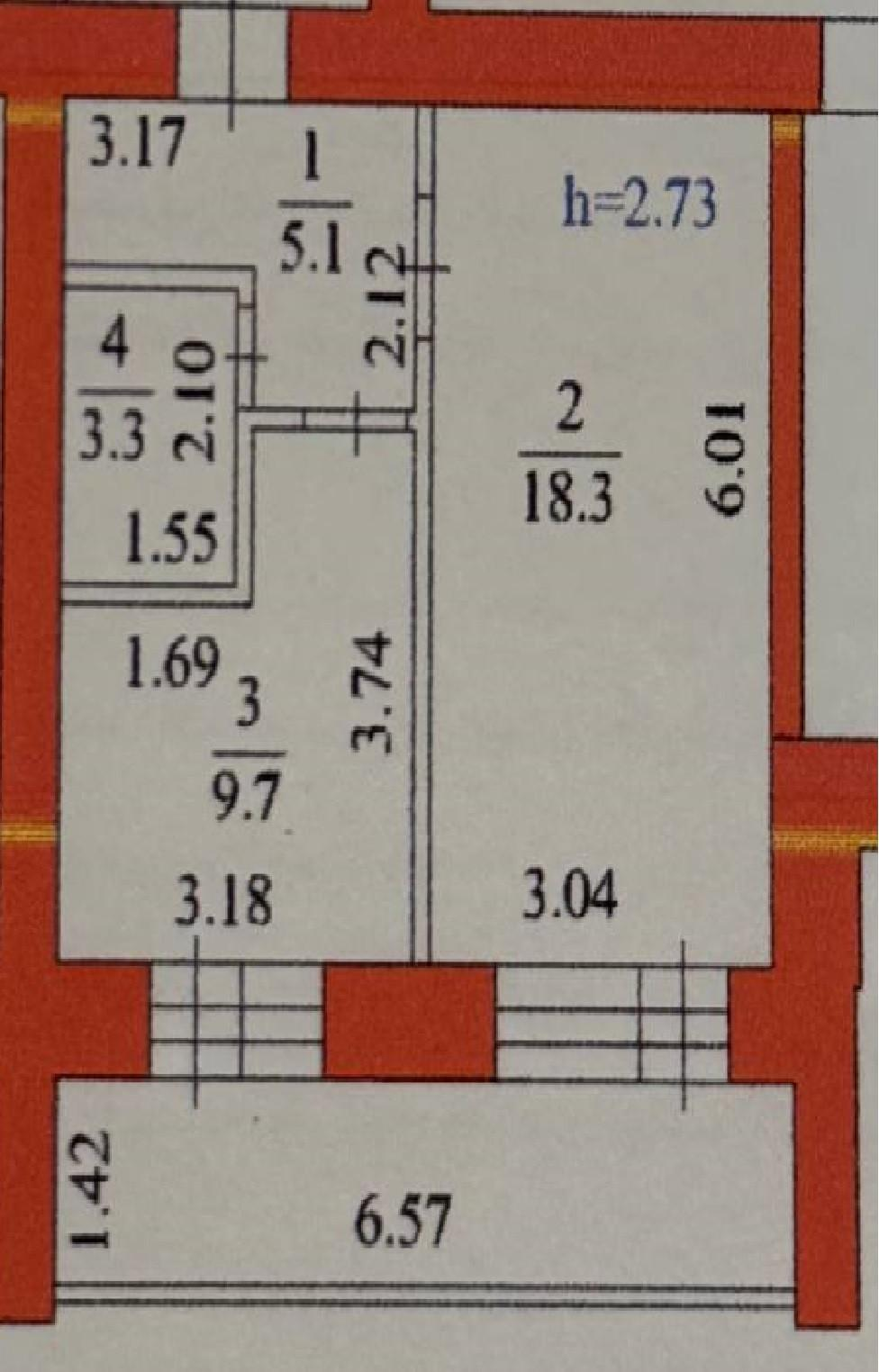 1-комнатная 36.4 м2 в ЖК undefined корпус null этаж 8