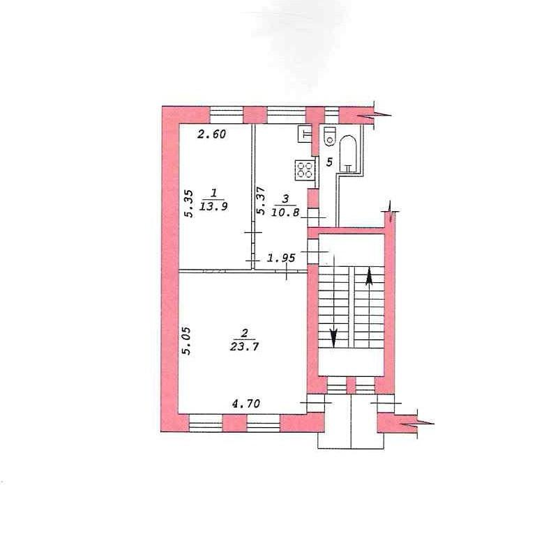 2-комнатная 52.4 м2 в ЖК undefined корпус null этаж 4