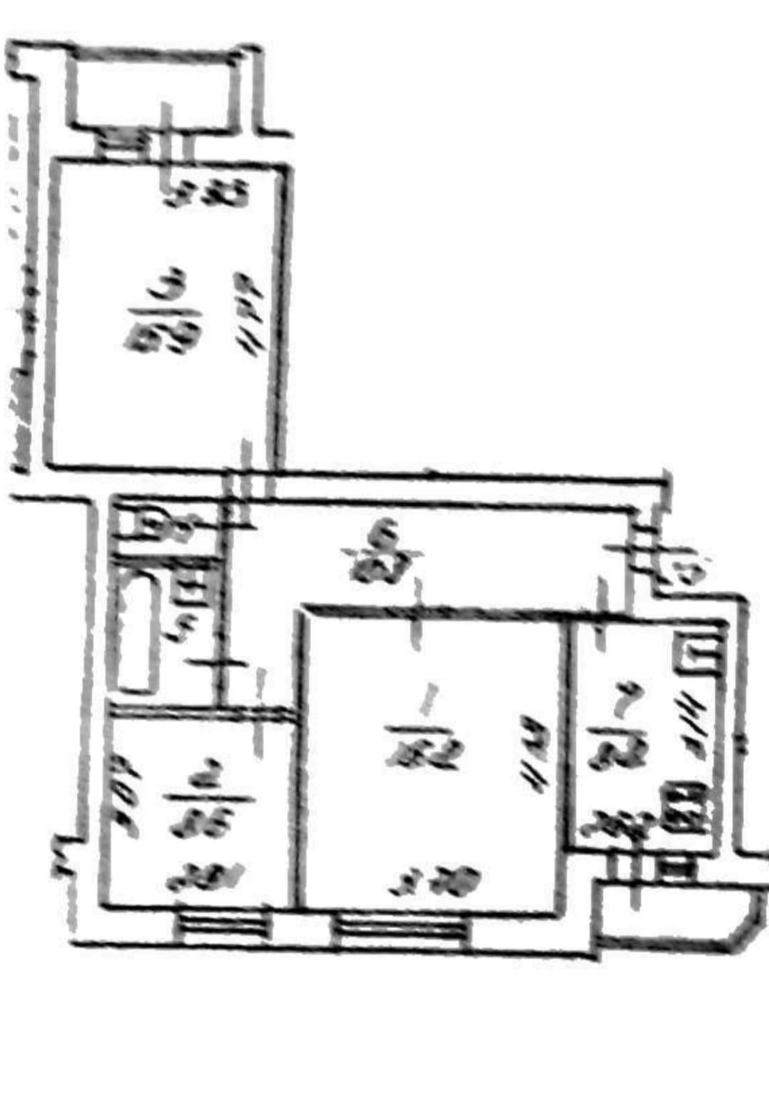 3-комнатная 63.5 м2 в ЖК undefined корпус null этаж 7