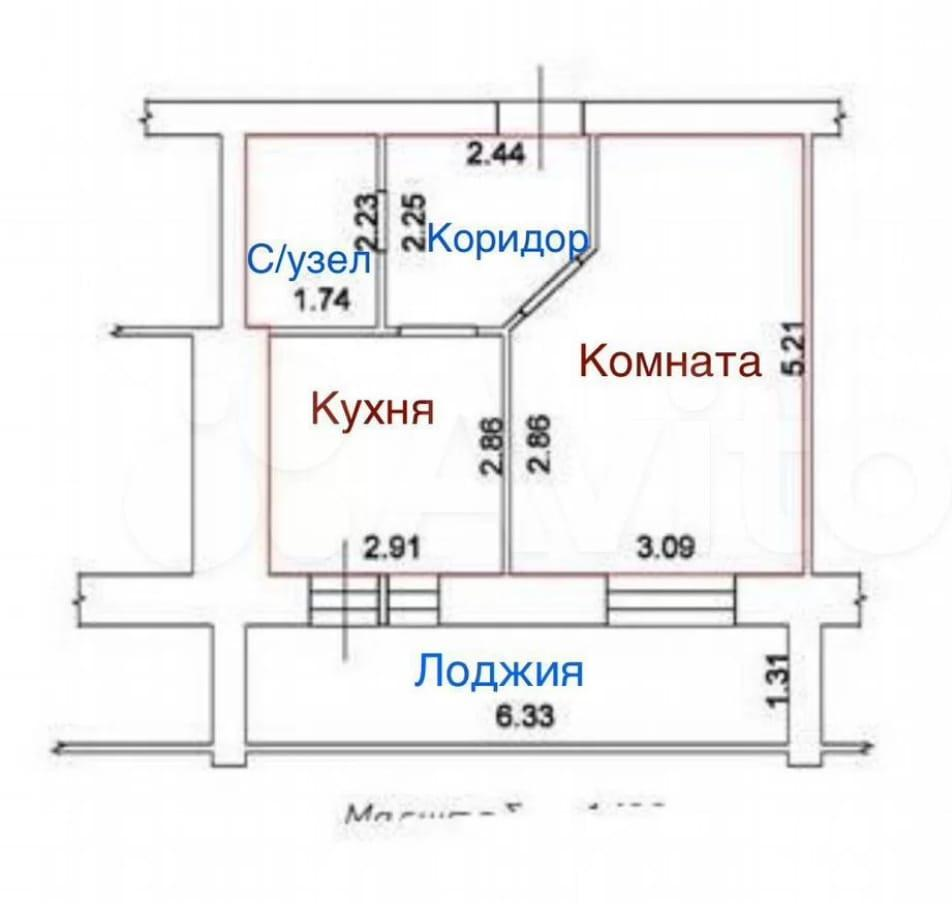 1-комнатная 36 м2 в ЖК undefined корпус null этаж 6