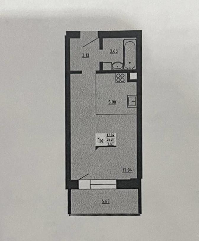 Студия 33.1 м2 в ЖК undefined корпус null этаж 18