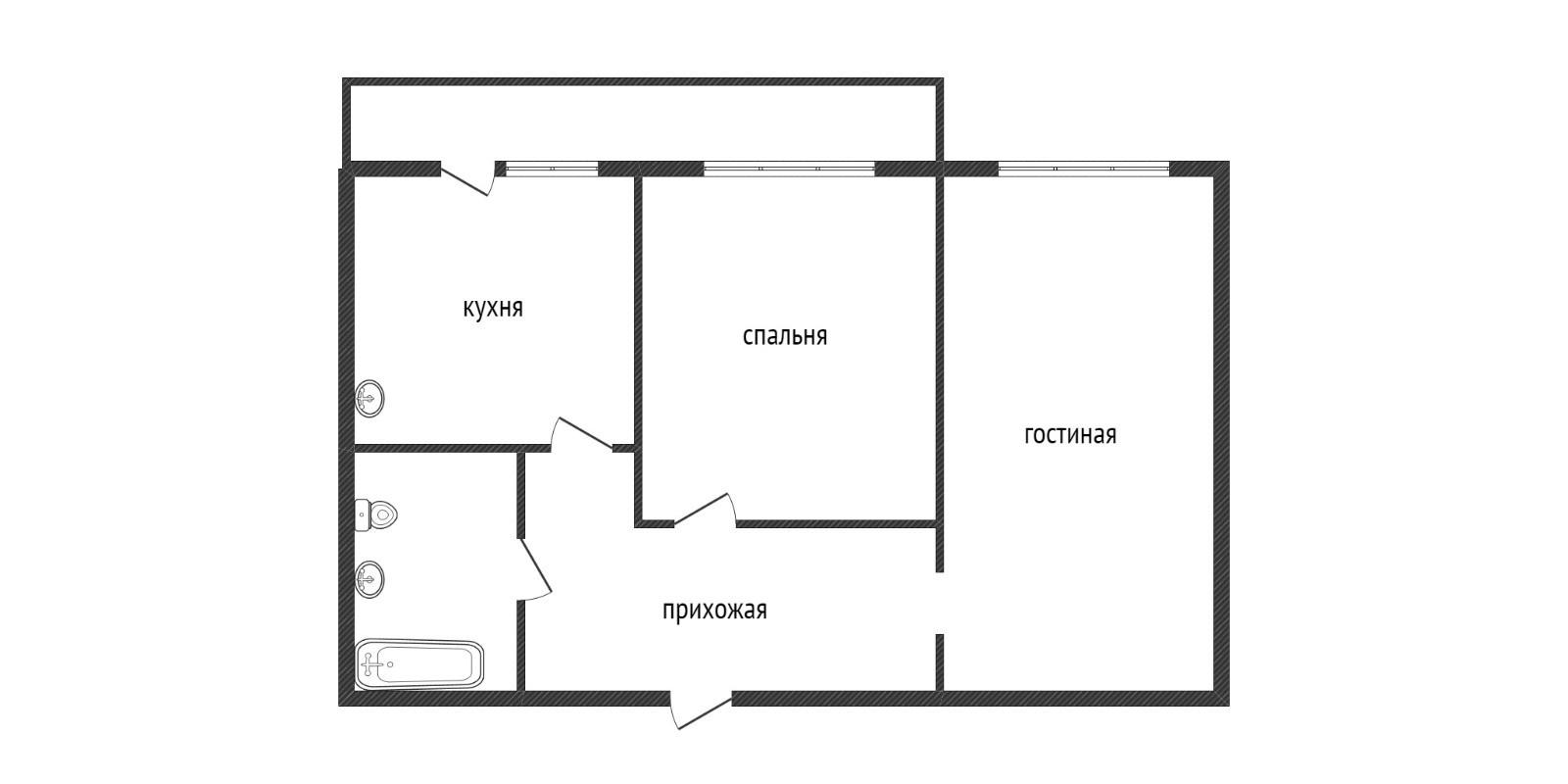 2-комнатная 50.7 м2 в ЖК undefined корпус null этаж 5