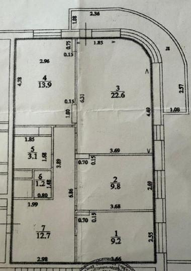 3-комнатная 72.5 м2 в ЖК undefined корпус null этаж 15