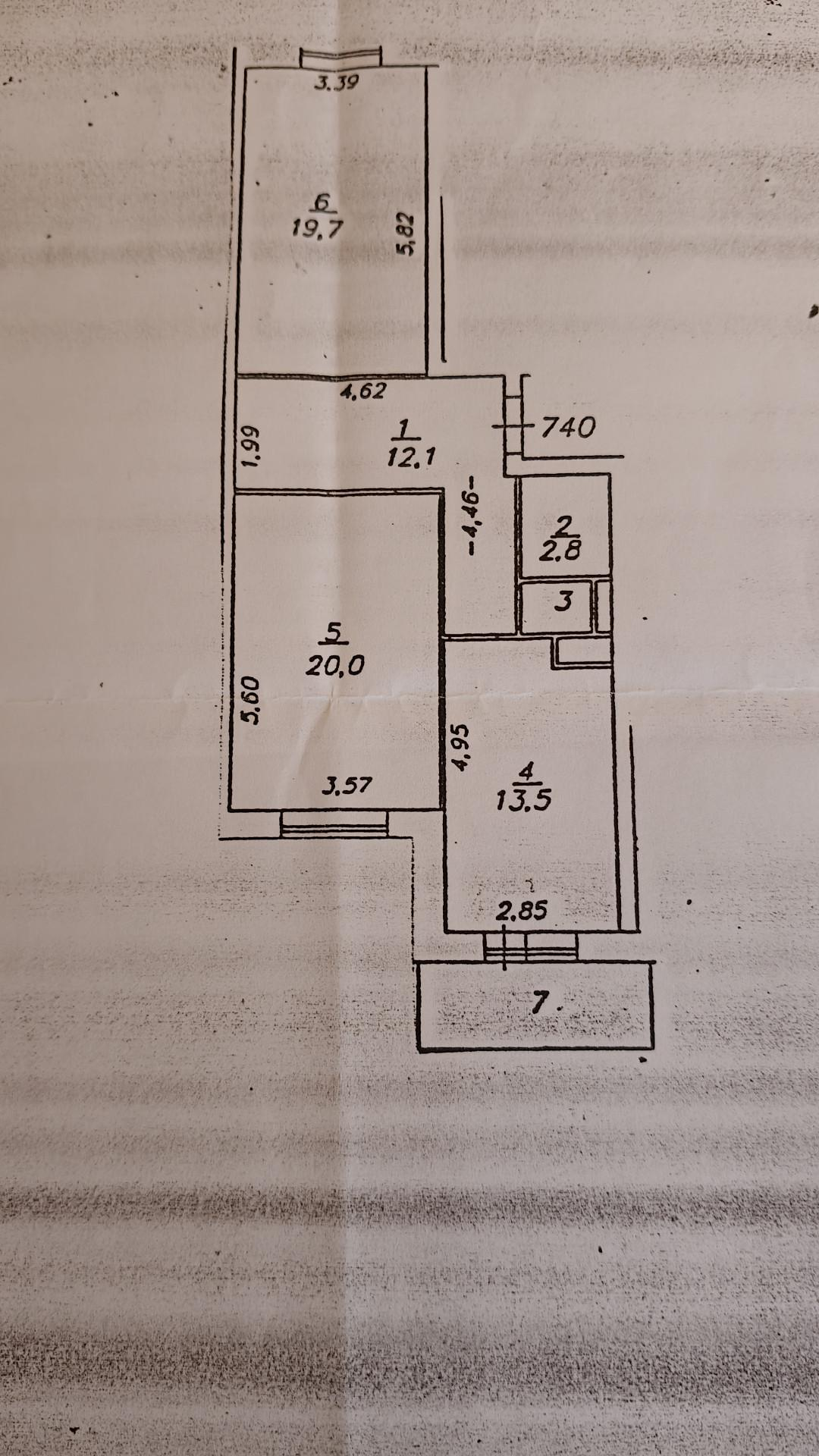 2-комнатная 69.1 м2 в ЖК undefined корпус null этаж 9