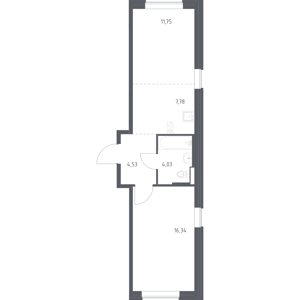 Студия 43 м2 в ЖК Новое Внуково корпус null этаж 9