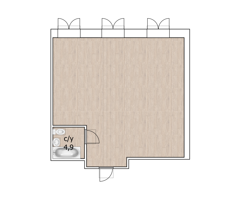 Студия 57.8 м2 в ЖК undefined корпус null этаж 3