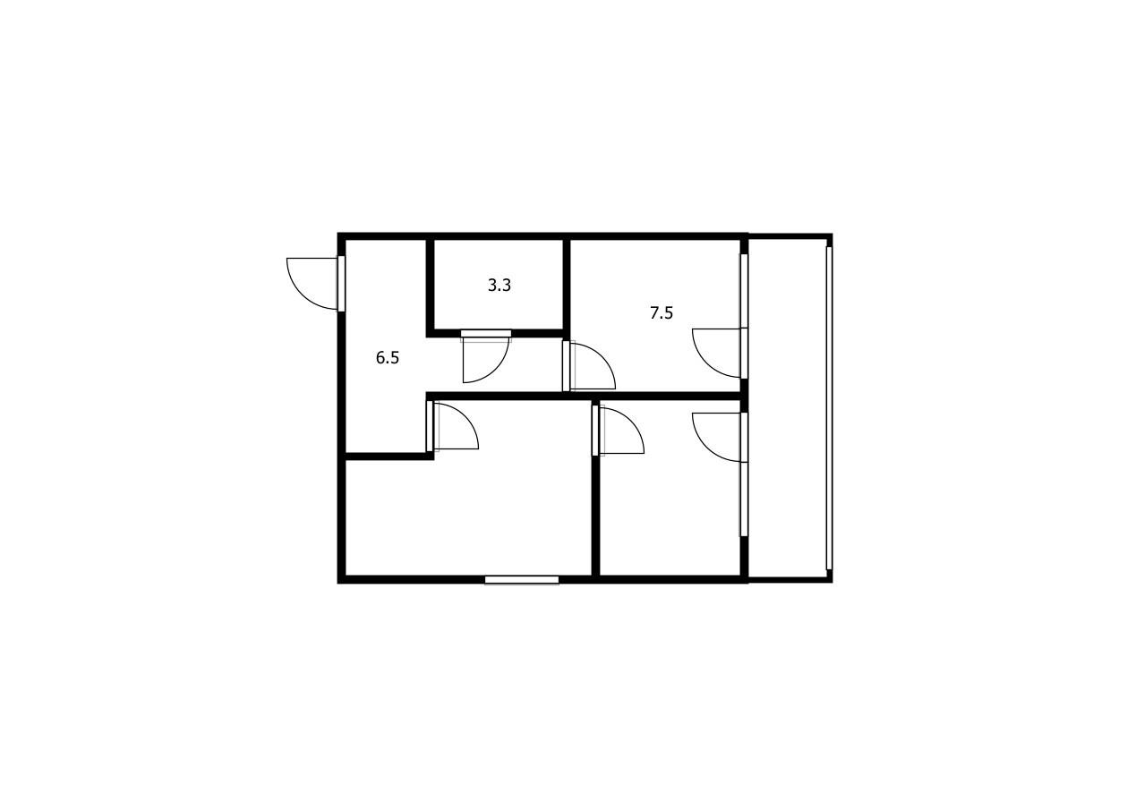 1-комнатная 40.1 м2 в ЖК undefined корпус null этаж 2