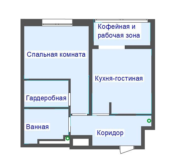 1-комнатная 35.4 м2 в ЖК undefined корпус null этаж 9