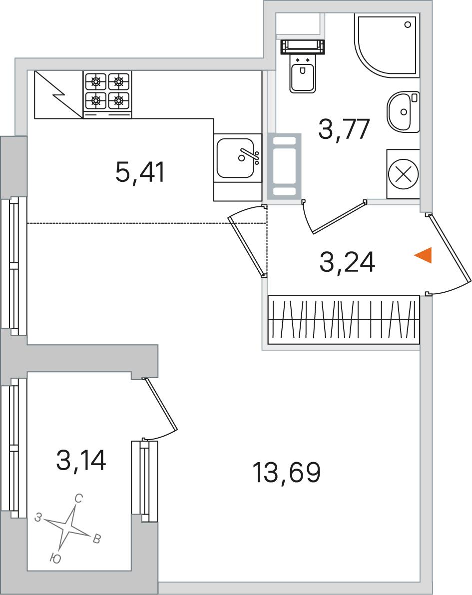 Студия 27 м2 в ЖК Дубровский корпус null этаж 3