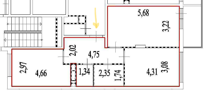 2-комнатная 61 м2 в ЖК undefined корпус null этаж 11