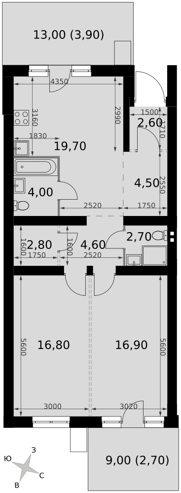 3-комнатная 81 м2 в ЖК Апрелевка Клаб корпус null этаж 1