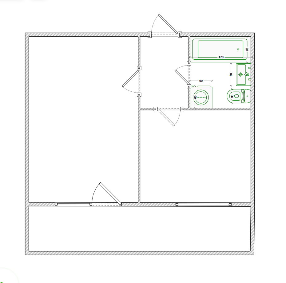 1-комнатная 26 м2 в ЖК undefined корпус null этаж 9