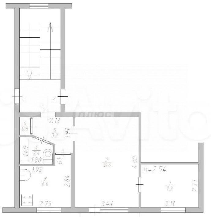 2-комнатная 36.4 м2 в ЖК undefined корпус null этаж 2