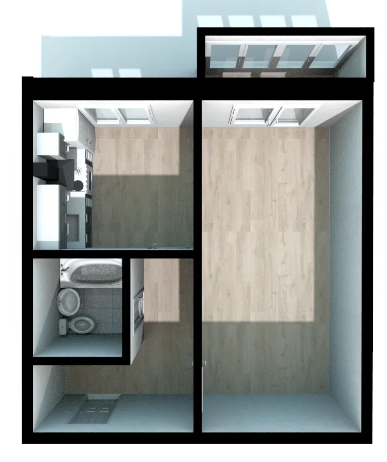 1-комнатная 32.3 м2 в ЖК undefined корпус null этаж 4