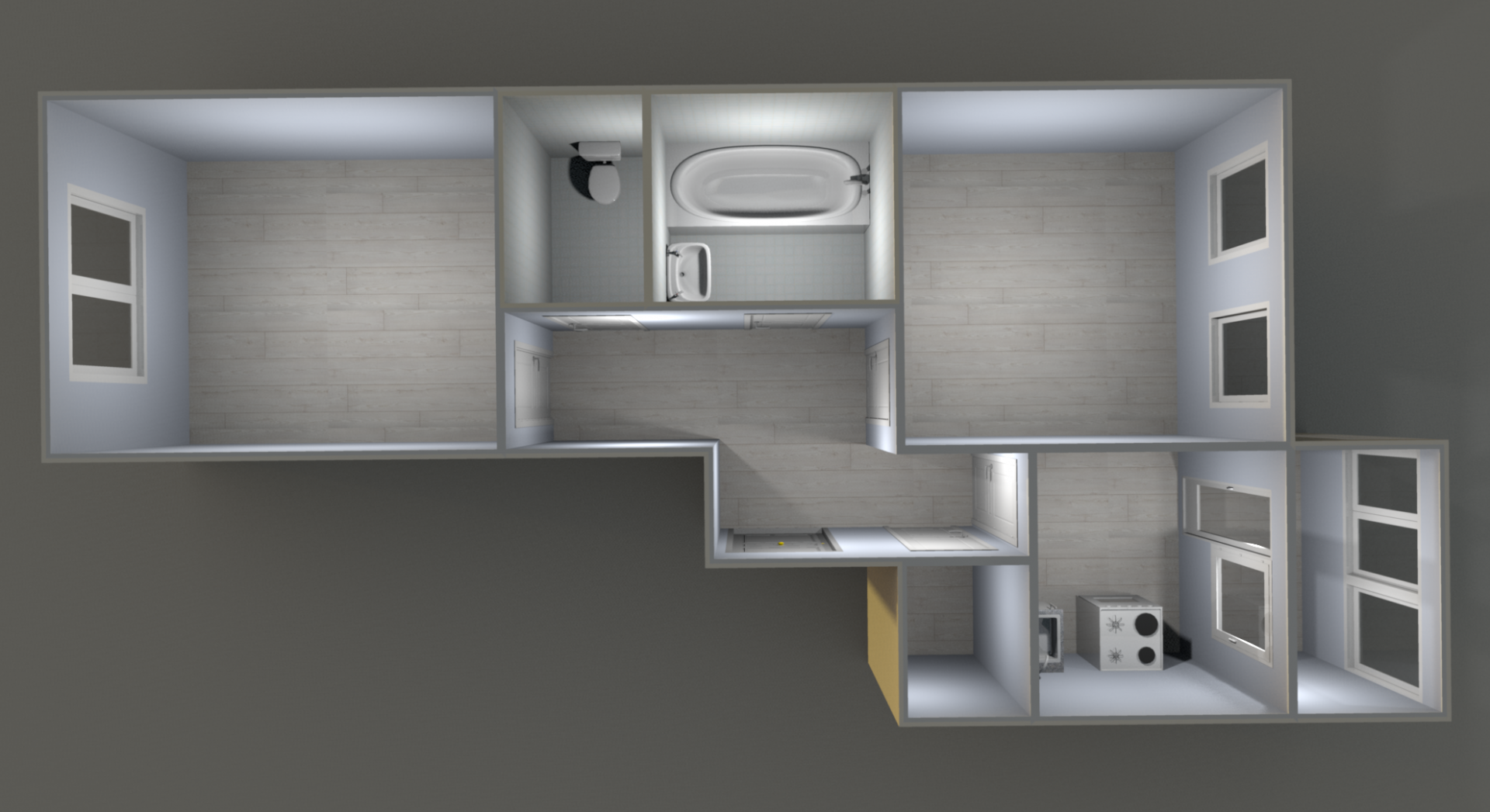 2-комнатная 53.6 м2 в ЖК undefined корпус null этаж 7