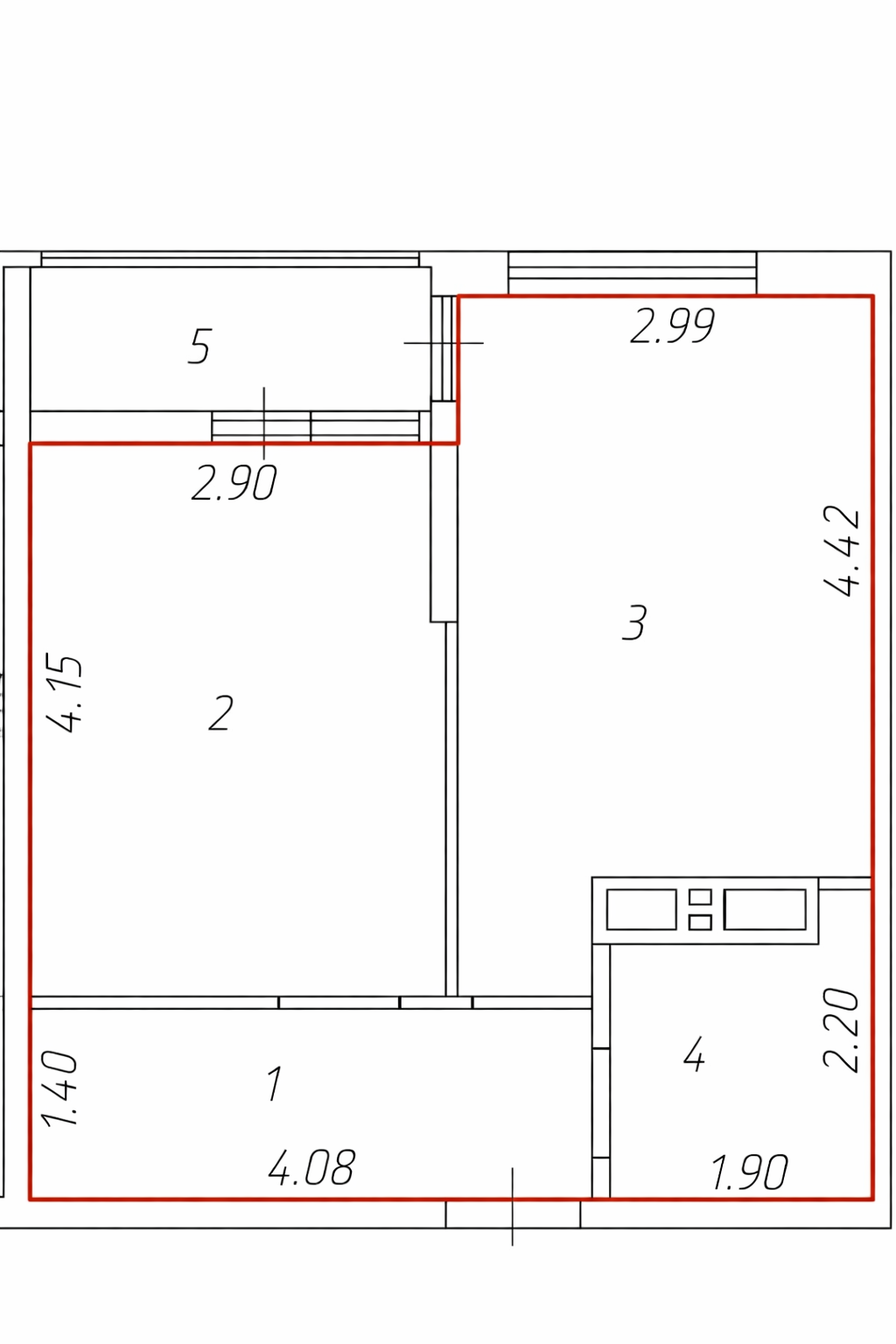1-комнатная 35.5 м2 в ЖК undefined корпус null этаж 13