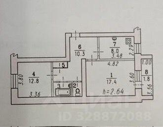 2-комнатная 55 м2 в ЖК undefined корпус null этаж 4