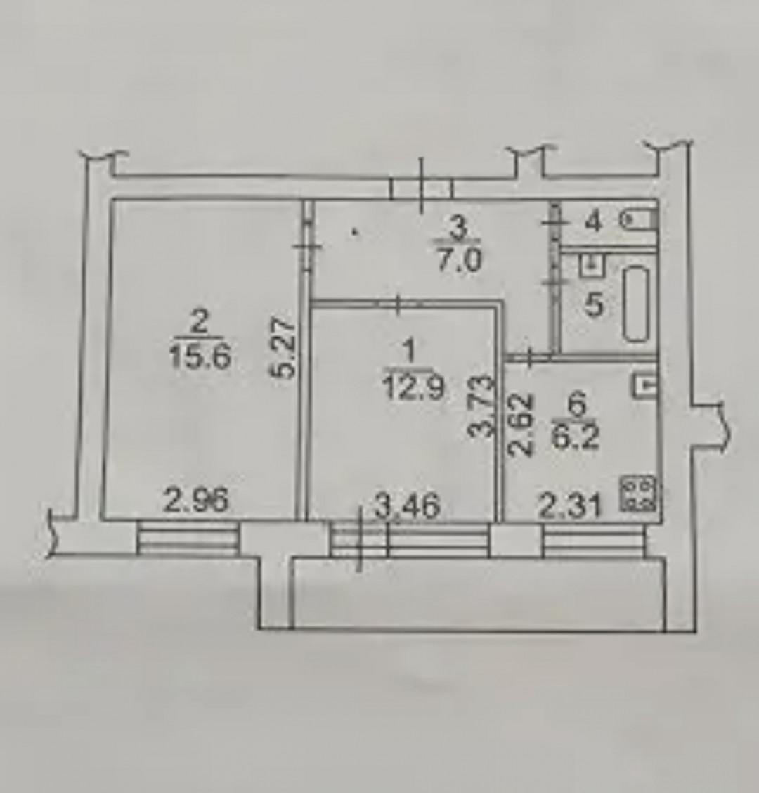 2-комнатная 49 м2 в ЖК undefined корпус null этаж 10