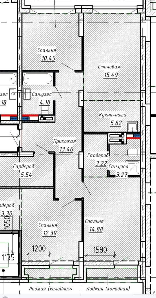 3-комнатная 91.9 м2 в ЖК undefined корпус null этаж 0