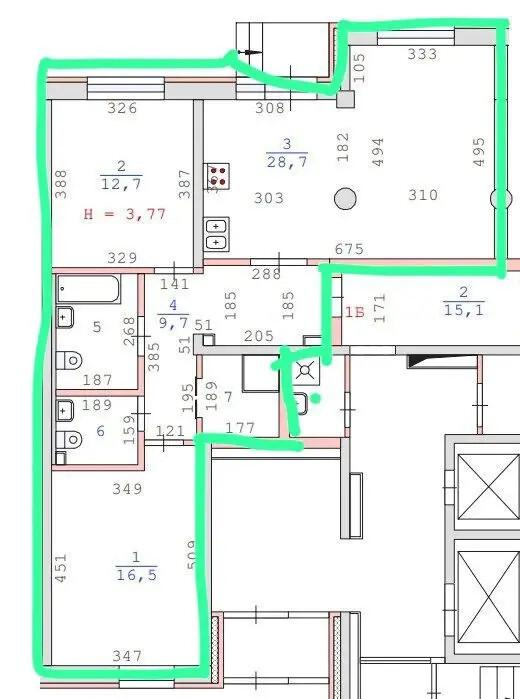 3-комнатная 78.1 м2 в ЖК undefined корпус null этаж 1