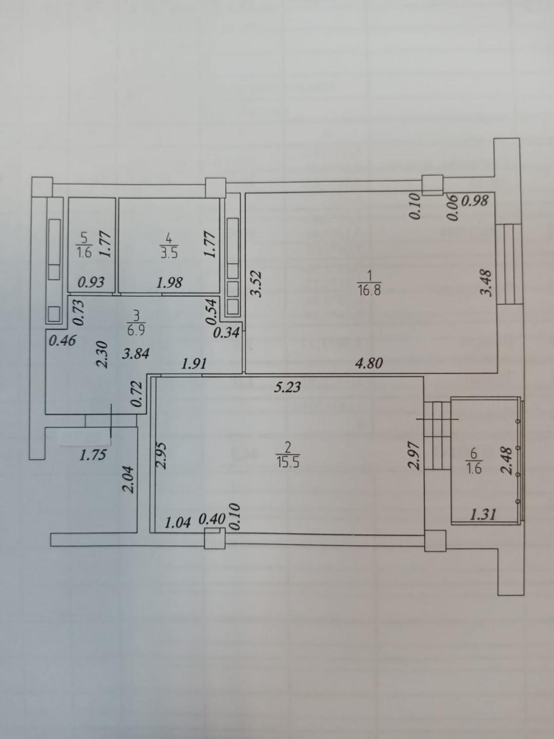 2-комнатная 46.8 м2 в ЖК undefined корпус null этаж 5