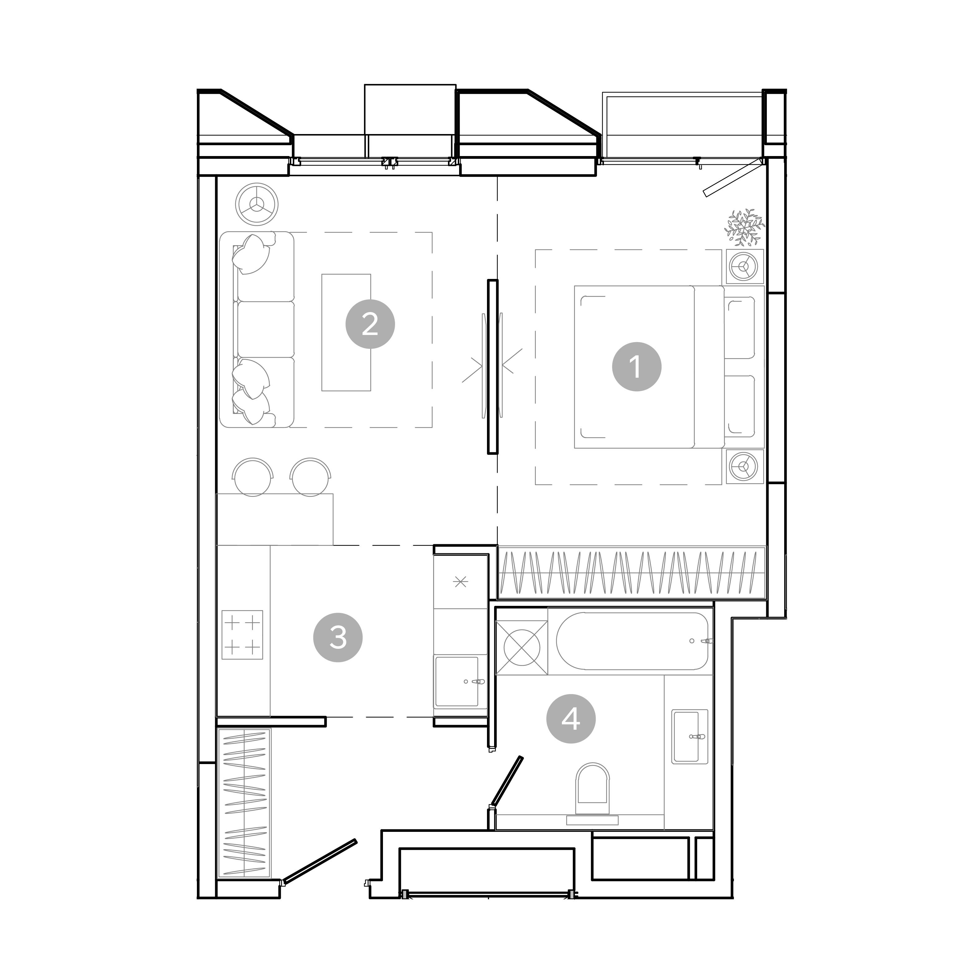 2-комнатная 43 м2 в ЖК УНО.Соколиная гора корпус null этаж 9