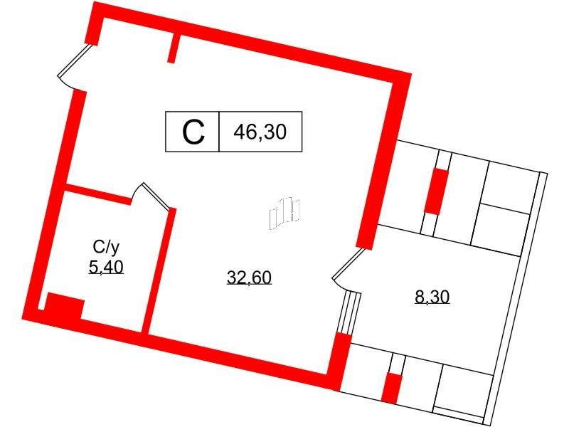 Студия 36 м2 в ЖК Princesse Royal корпус null этаж 5