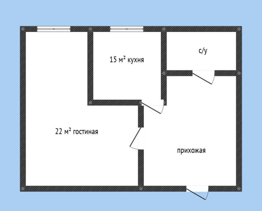 1-комнатная 48 м2 в ЖК undefined корпус null этаж 11