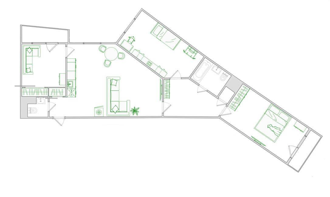 3-комнатная 93.5 м2 в ЖК undefined корпус null этаж 6