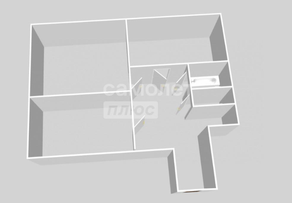 2-комнатная 51.9 м2 в ЖК undefined корпус null этаж 3