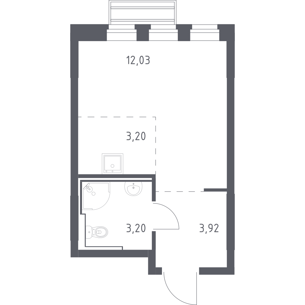 Студия 22 м2 в ЖК Рублёвский Квартал корпус null этаж 7
