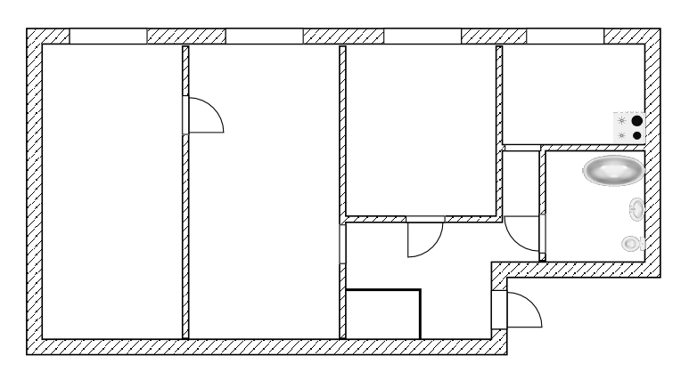 2-комнатная 55.3 м2 в ЖК undefined корпус null этаж 1