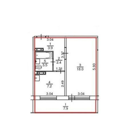 1-комнатная 35 м2 в ЖК undefined корпус null этаж 11