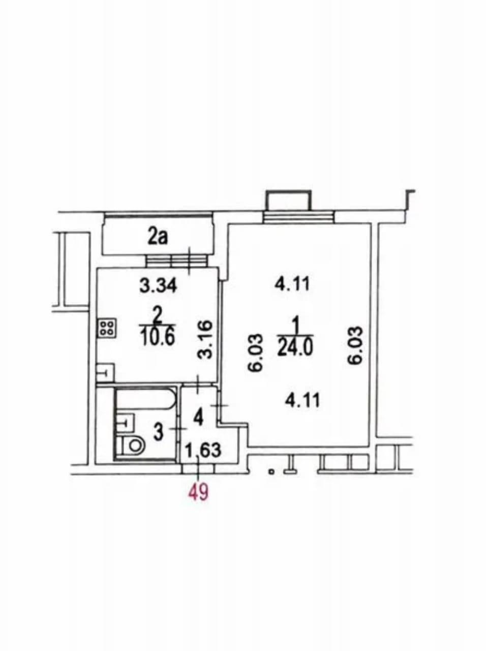 1-комнатная 41 м2 в ЖК undefined корпус null этаж 10
