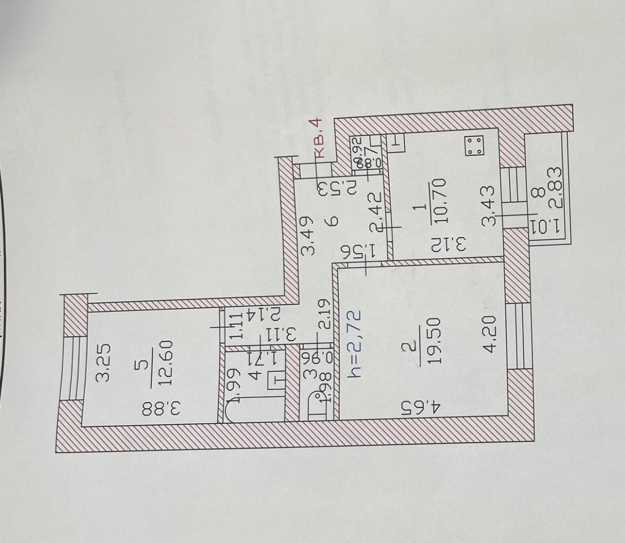 2-комнатная 59.4 м2 в ЖК undefined корпус null этаж 1