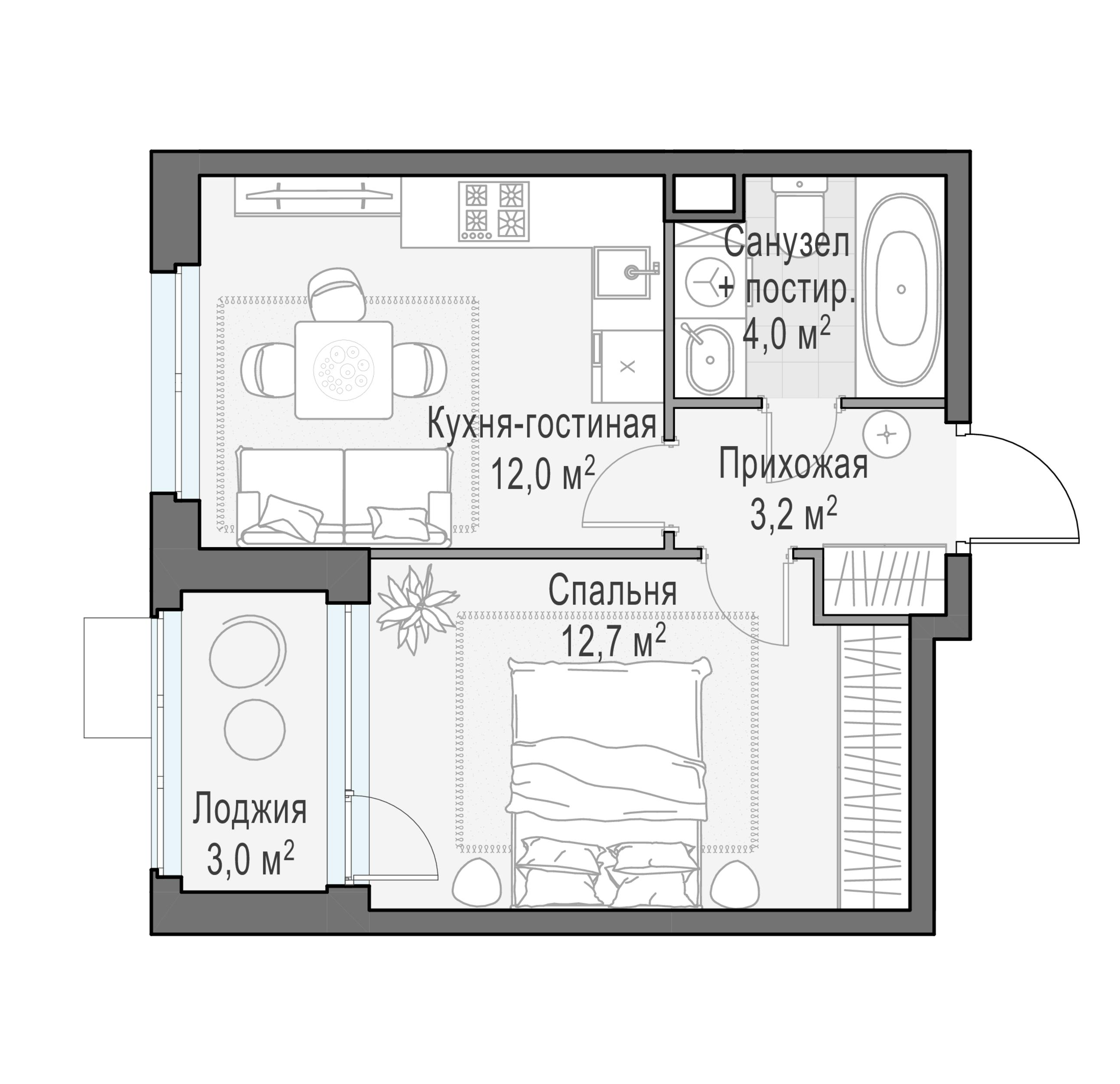 1-комнатная 31 м2 в ЖК Жилой квартал «Новое Медведково» корпус null этаж 11