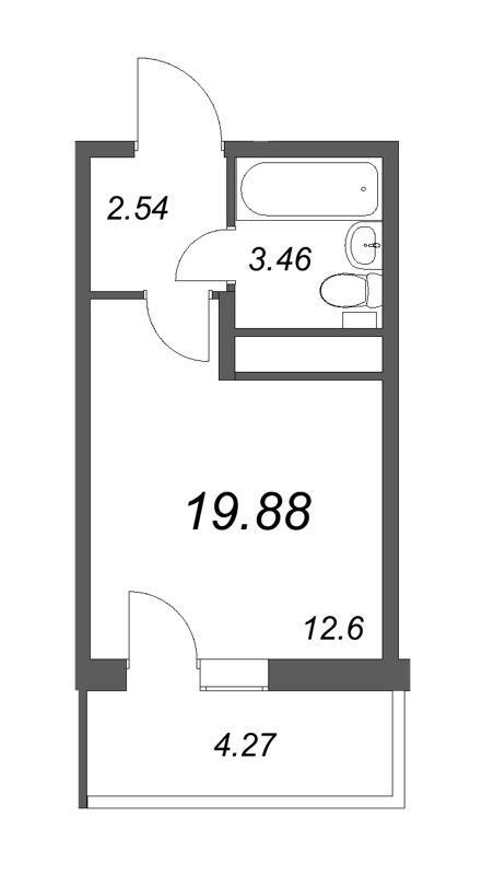 Студия 19 м2 в ЖК AEROCITY Club корпус null этаж 11