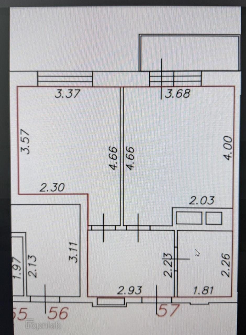 1-комнатная 39.7 м2 в ЖК undefined корпус null этаж 6